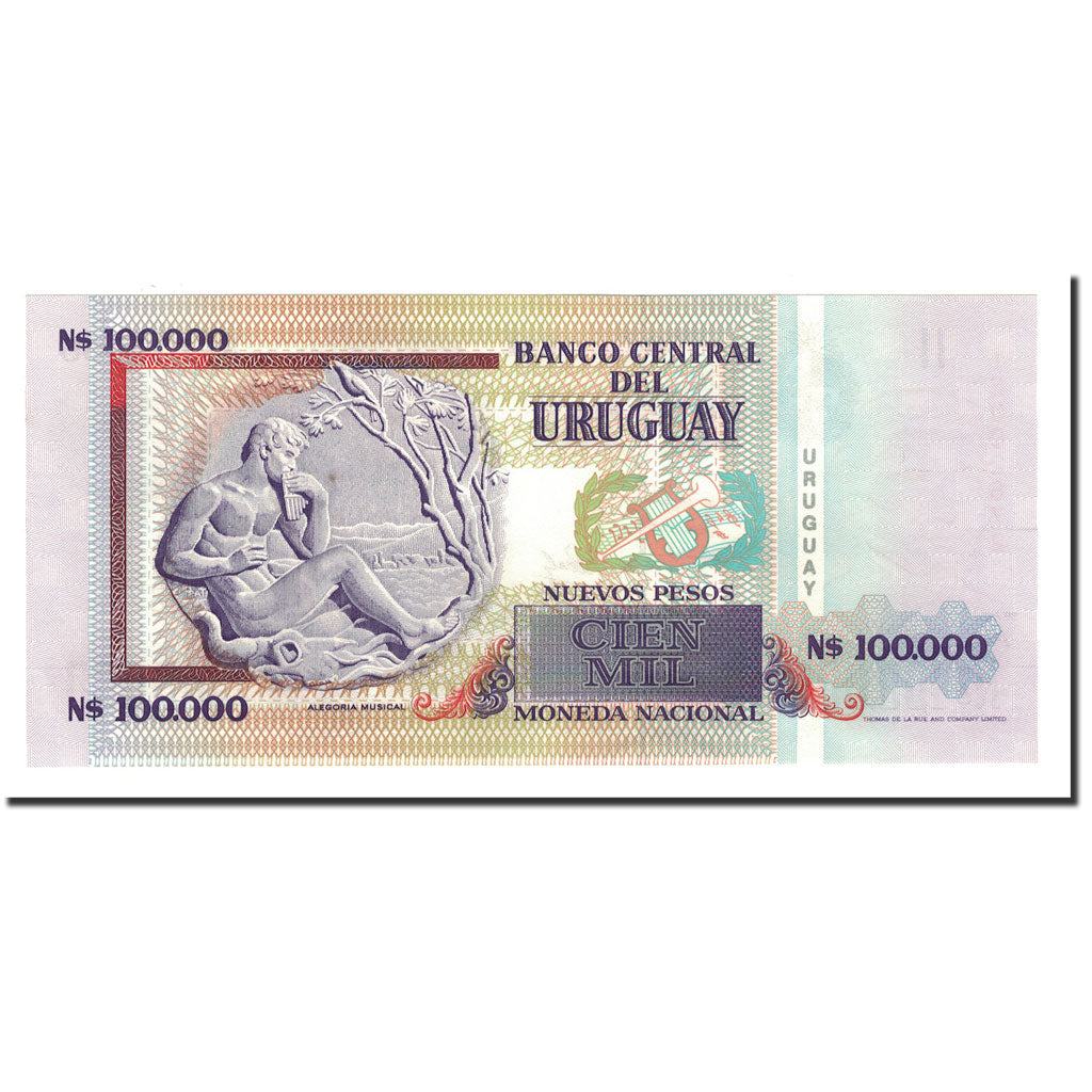Banknote, Uruguay, 100,000 Nuevos Pesos, 1991, KM:71a, UNC(65-70)