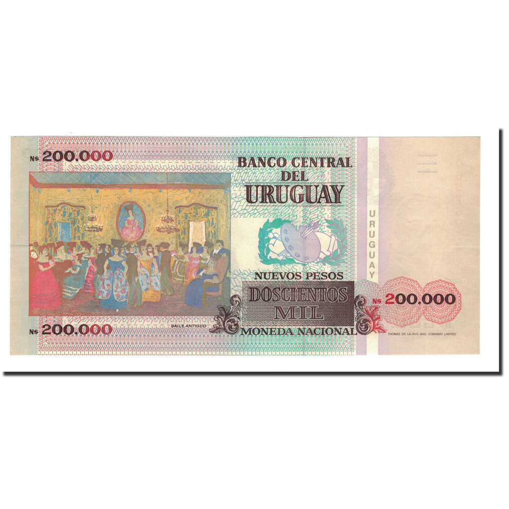 Banknote, Uruguay, 200,000 Nuevos Pesos, 1992, KM:72a, UNC(65-70)
