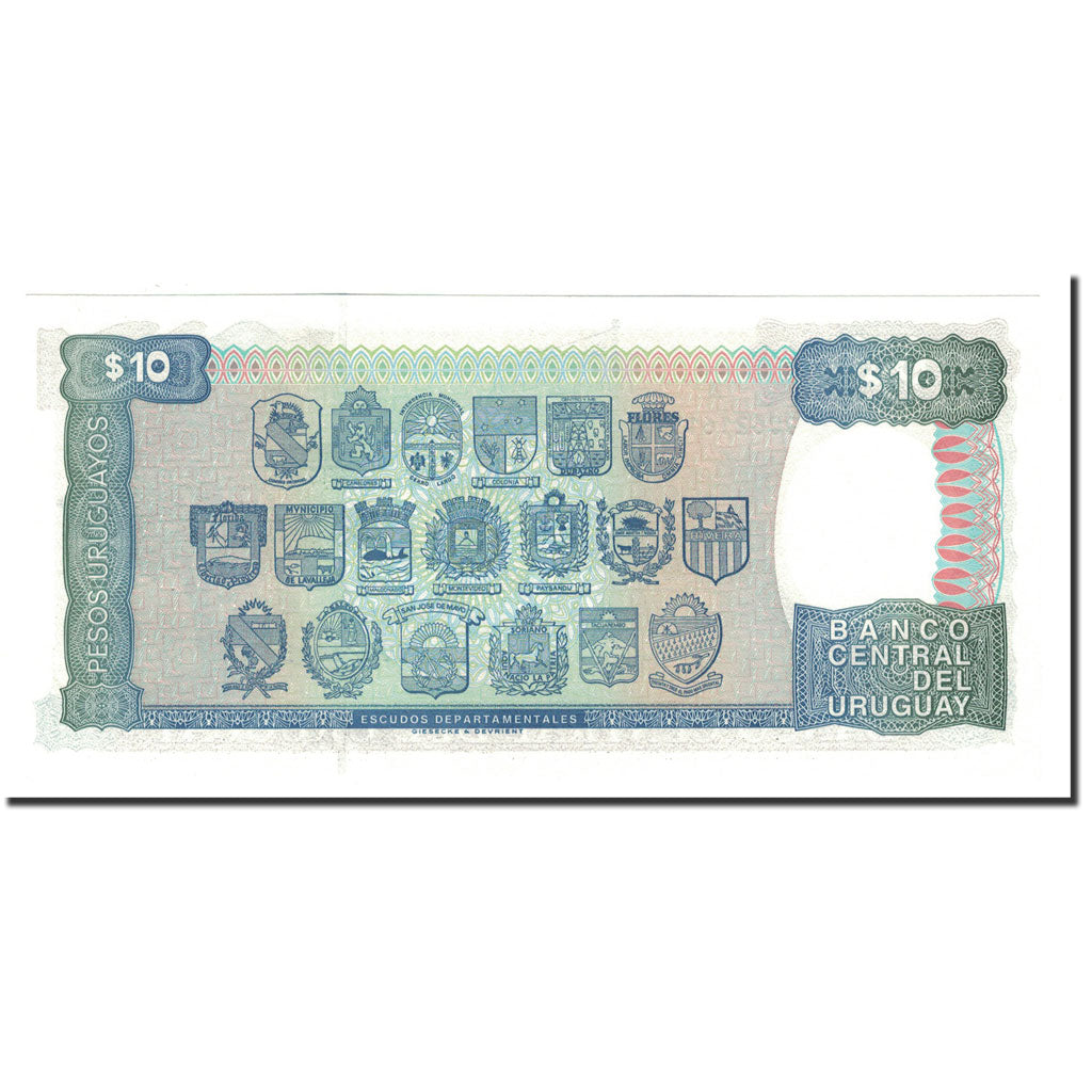 Uruguay, 10 Pesos Uruguayos, Undated (1995), KM:73Ba, UNC(65-70)
