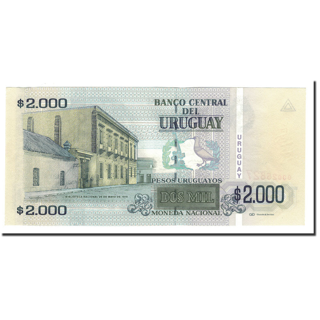 Billete, 2000 Pesos Uruguayos, 2003, Uruguay, KM:92a, UNC