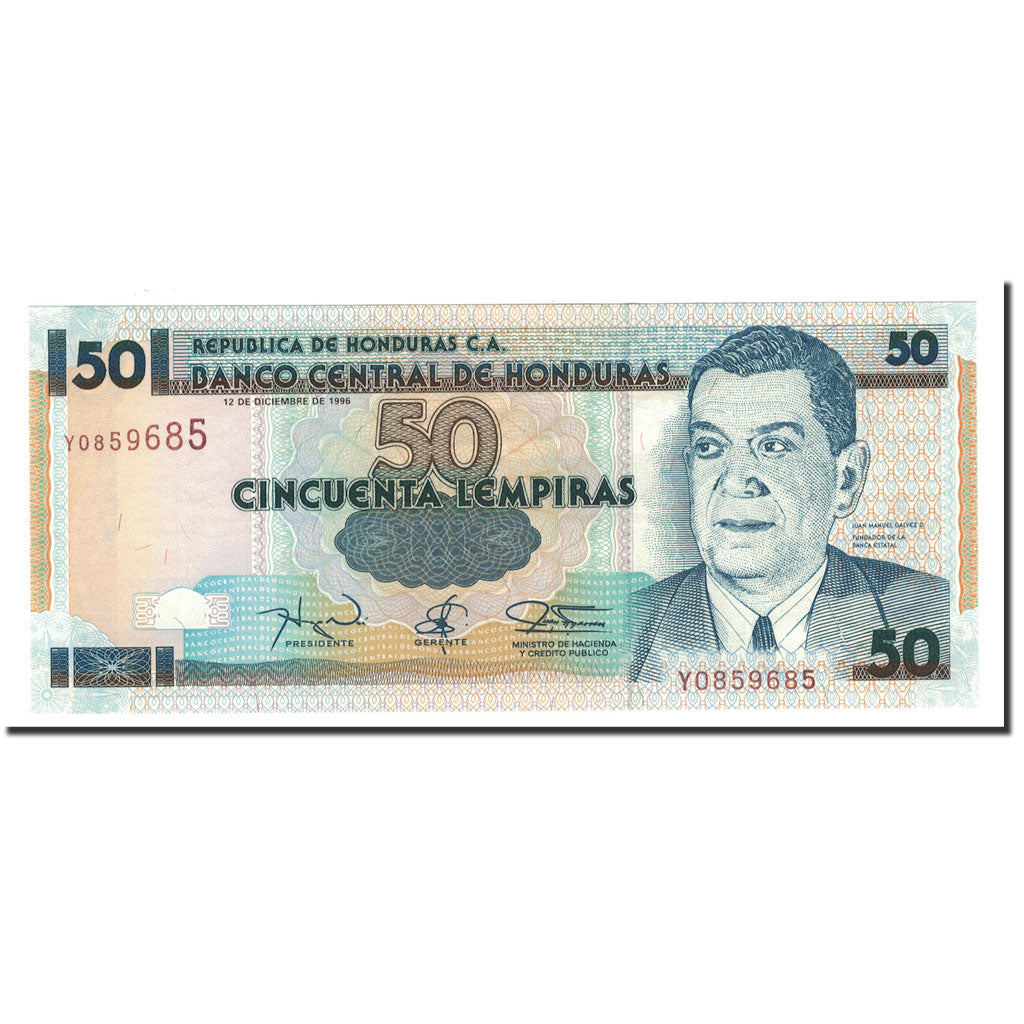 Banknote, Honduras, 50 Lempiras, 1996, 1996-12-12, KM:74c, UNC(65-70)