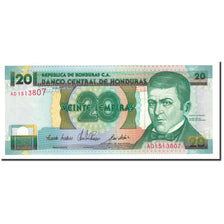 Banknot, Honduras, 20 Lempiras, 1993, 1993-01-14, KM:73a, UNC(65-70)