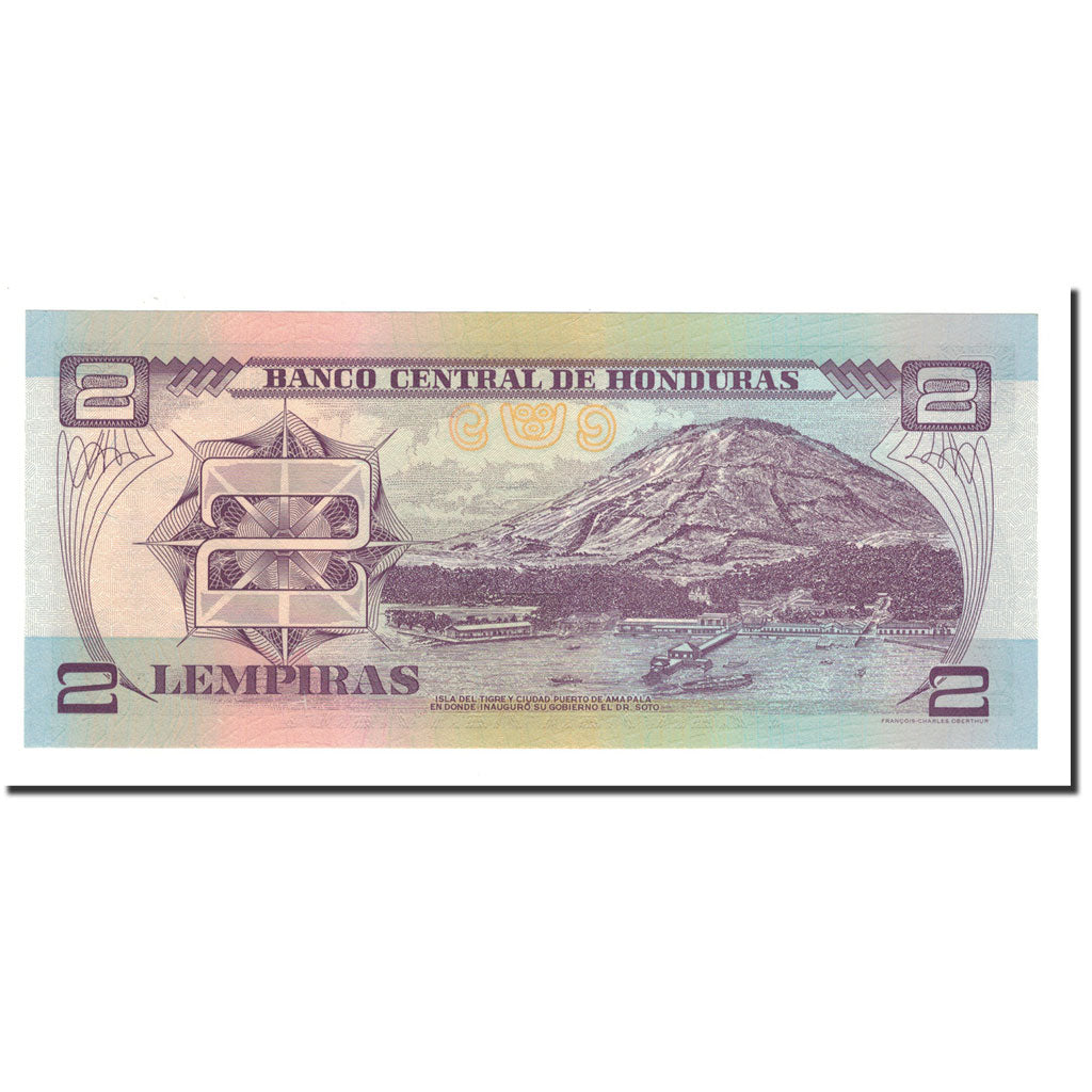Banknote, Honduras, 2 Lempiras, 2001, 2001-08-30, KM:80Ac, UNC(65-70)