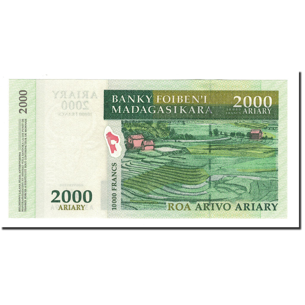 Banknote, Madagascar, 2000 Ariary, 2003, Undated, KM:83, UNC(64)