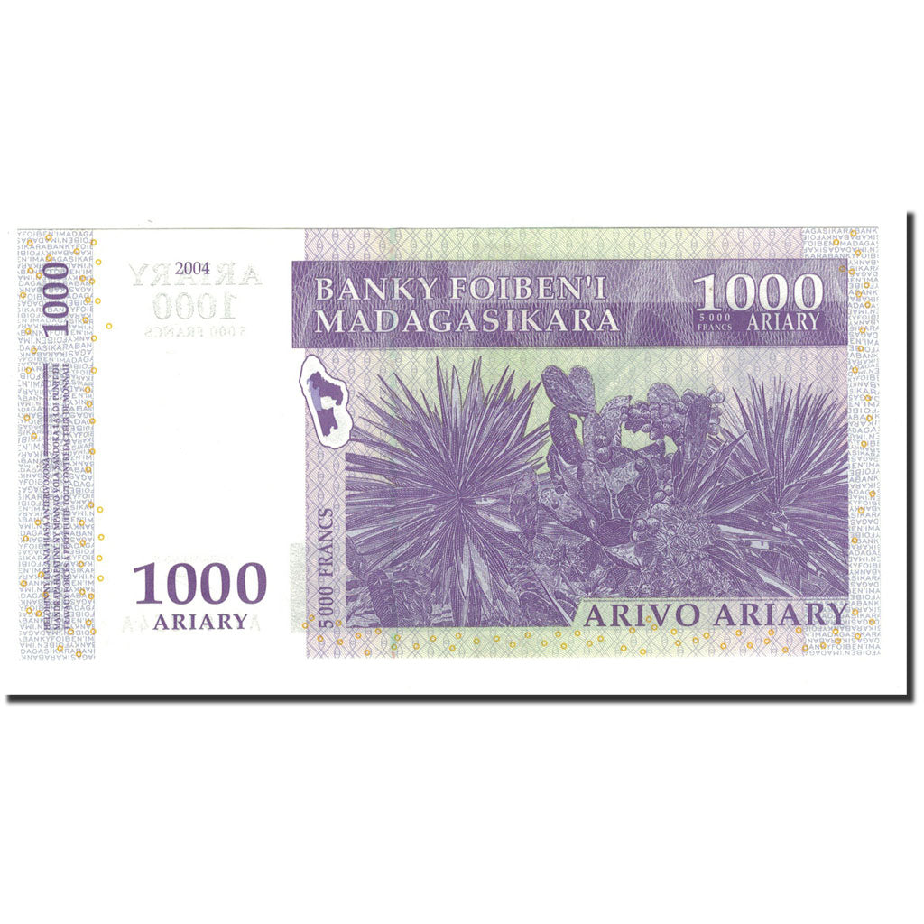 Banknote, Madagascar, 1000 Ariary, 2004-2006, 2004, KM:89a, UNC(65-70)