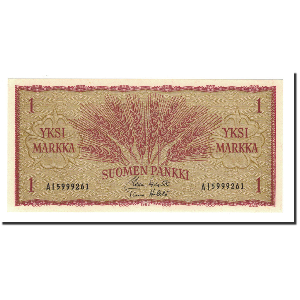 Banknote, Finland, 1 Markka, 1963, KM:98a, UNC(64)