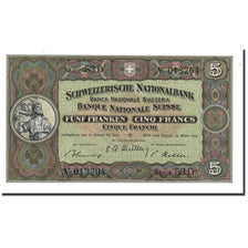 Banknote, Switzerland, 5 Franken, 1911-1914, 1952, KM:11p, UNC(65-70)