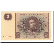 Billet, Suède, 5 Kronor, 1952-1955, 1956, KM:42c, SPL+