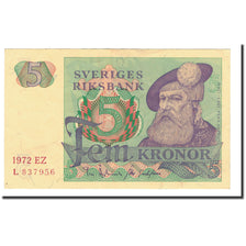 Billet, Suède, 5 Kronor, 1963-1976, 1972, KM:51c, SUP+