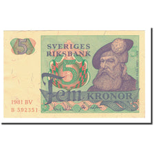 Biljet, Zweden, 5 Kronor, 1963-1976, 1981, KM:51d, SPL