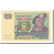 Banknote, Sweden, 5 Kronor, 1963-1976, 1981, KM:51d, UNC(63)