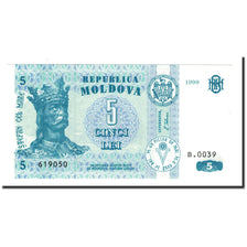 Biljet, Moldova, 5 Lei, 1999, KM:9c, NIEUW