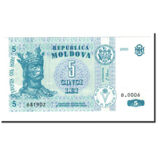 Biljet, Moldova, 5 Lei, 2005, KM:9d, NIEUW