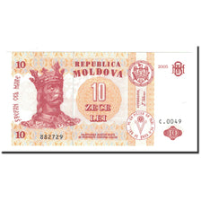 Geldschein, Moldova, 10 Lei, 2005, KM:10d, UNZ