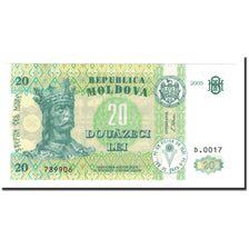 Banknote, Moldova, 20 Lei, 2005, KM:13g, UNC(65-70)
