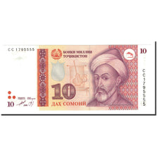 Banknote, Tajikistan, 10 Somoni, 1999, KM:16a, UNC(65-70)