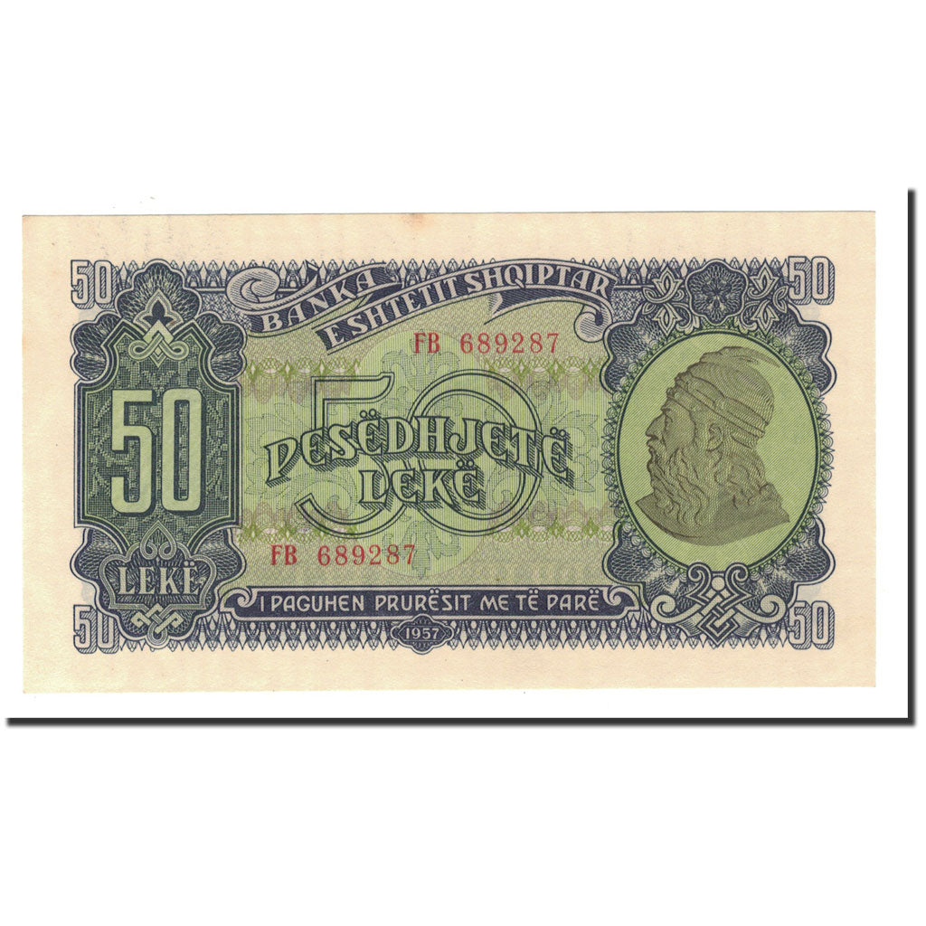 Albania, 50 Lekë, 1957, KM:29a, UNC(65-70)