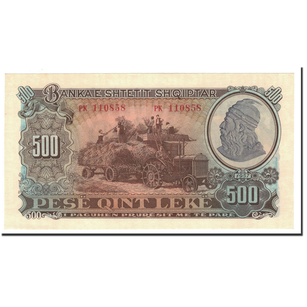 Banknote, Albania, 500 Lekë, 1957, KM:31a, UNC(65-70)