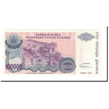 Billete, 100,000 Dinara, 1993, Croacia, KM:R22a, UNC