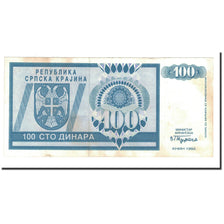 Geldschein, Kroatien, 100 Dinara, 1992, KM:R3a, VZ+