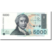 Banknote, Croatia, 5000 Dinara, 1992, 1992-01-15, KM:24a, UNC(65-70)