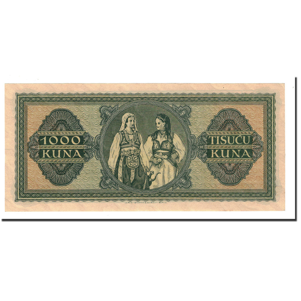 Banknote, Croatia, 1000 Kuna, 1943, 1943-09-01, KM:12a, UNC(64)