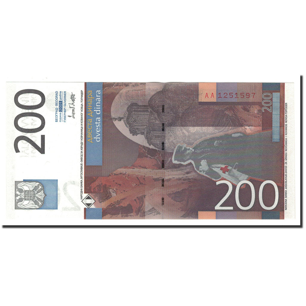 Banknote, Yugoslavia, 200 Dinara, 2001, KM:157a, UNC(65-70)