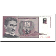 Banknote, Yugoslavia, 5 Novih Dinara, 1994, 1994-03-03, KM:148, UNC(65-70)