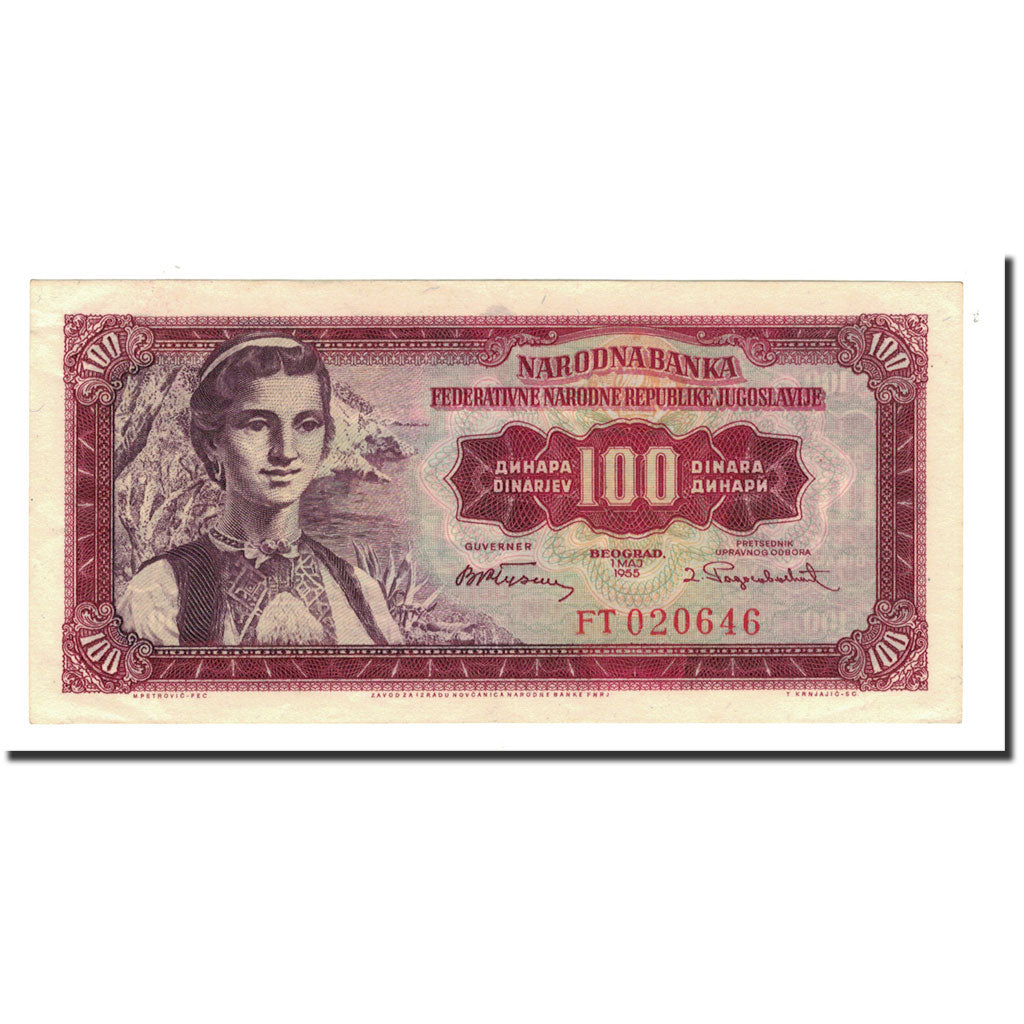 Yugoslavia, 100 Dinara, 1955, 1955-05-01, KM:69, UNC(60-62)