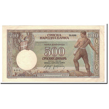Geldschein, Serbien, 500 Dinara, 1942, 1942-05-01, KM:31, VZ+