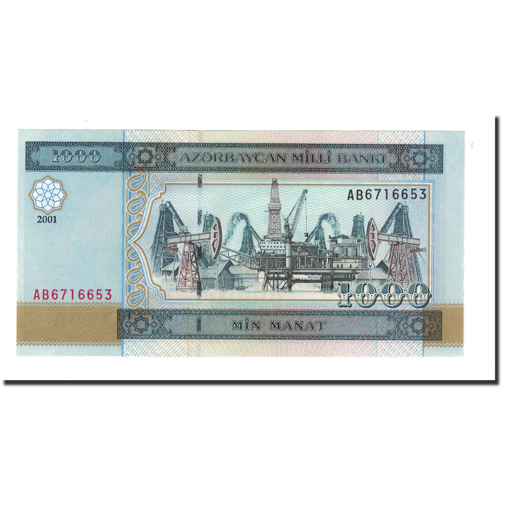 Azerbaijan, 1000 Manat, 2001, KM:23, UNC(65-70)