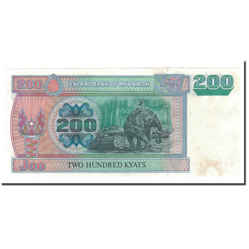 Banconote, Myanmar, 200 Kyats, 2004, KM:78, Undated, SPL