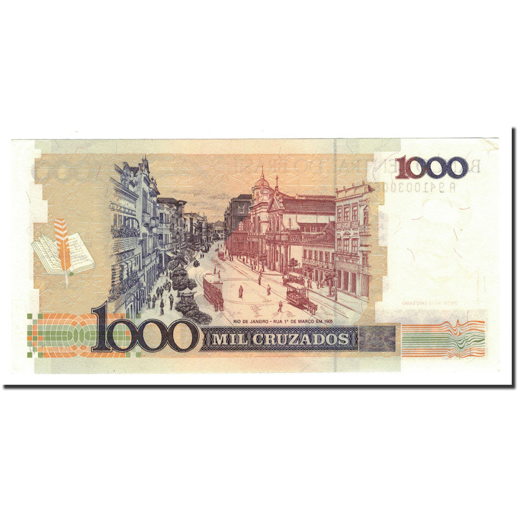 Banconote, Brasile, 1000 Cruzados, Undated (1987-88), KM:213b, SPL