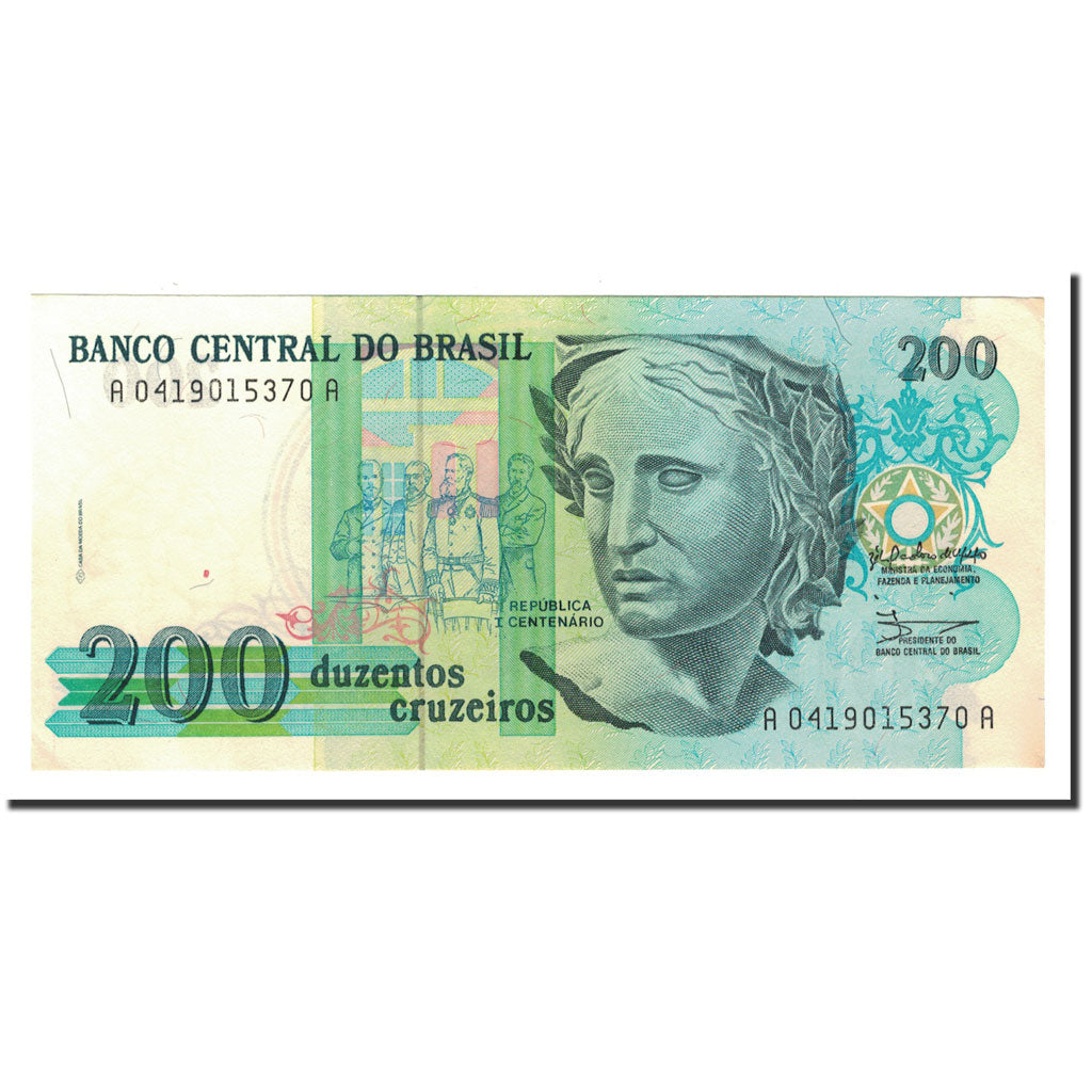 Geldschein, Brasilien, 200 Cruzeiros, 1990, Undated, KM:229, UNZ-