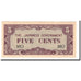 Banknote, MALAYA, 5 Cents, 1942, Undated, KM:M2a, UNC(65-70)