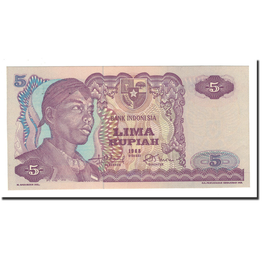 Indonesia, 5 Rupiah, 1968, KM:104a, UNC(65-70)