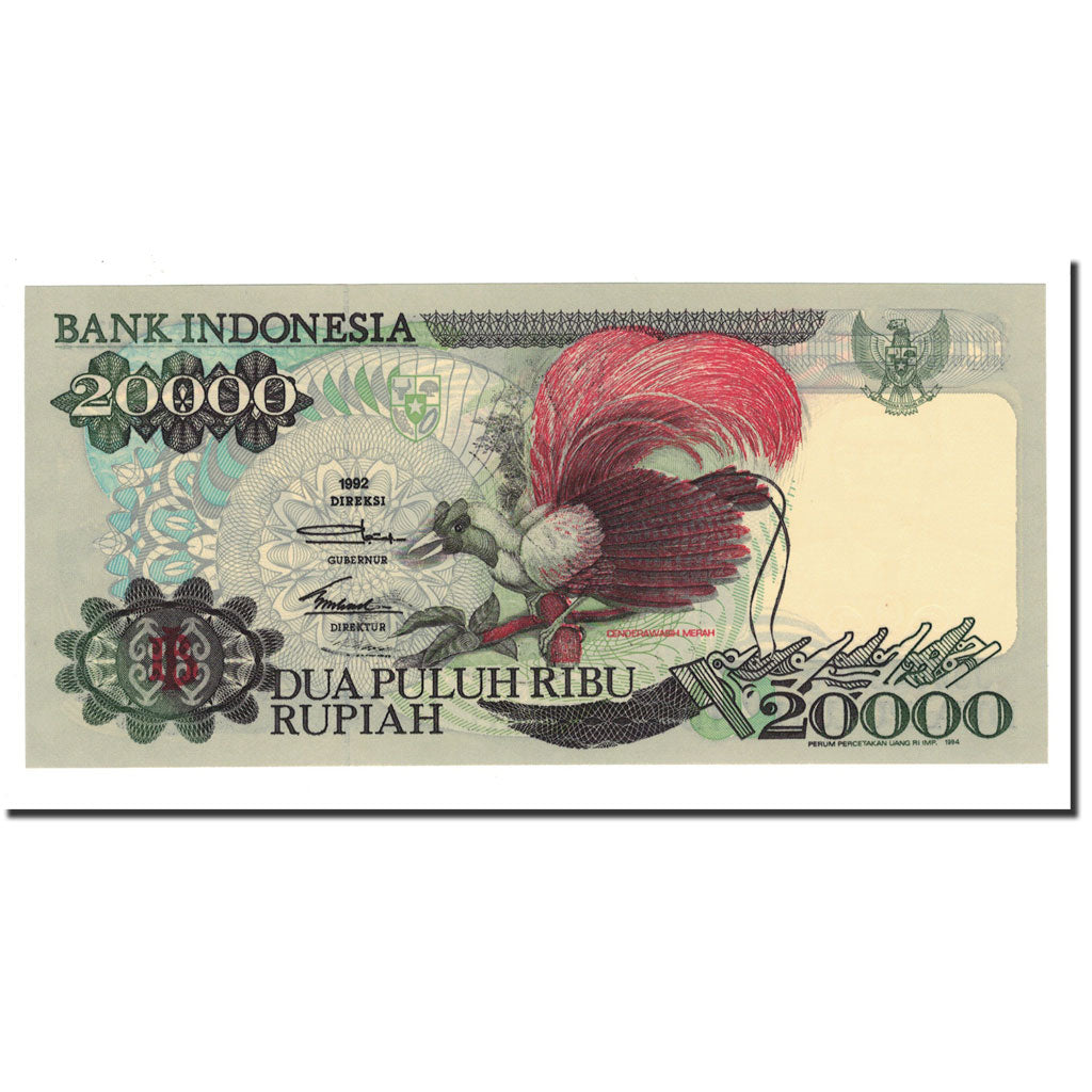 Indonesia, 20,000 Rupiah, 1992/1994, KM:132c, UNC(65-70)