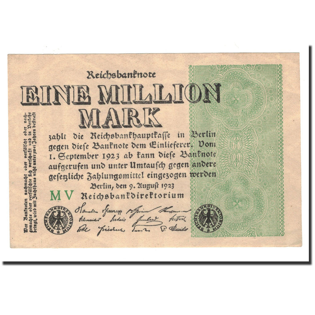 Banknote, Germany, 1 Million Mark, 1923, 1923-08-09, KM:102a, UNC(63)