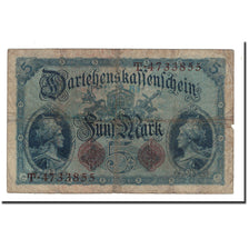 Banknote, Germany, 5 Mark, 1914, 1914-08-05, KM:47b, VG(8-10)