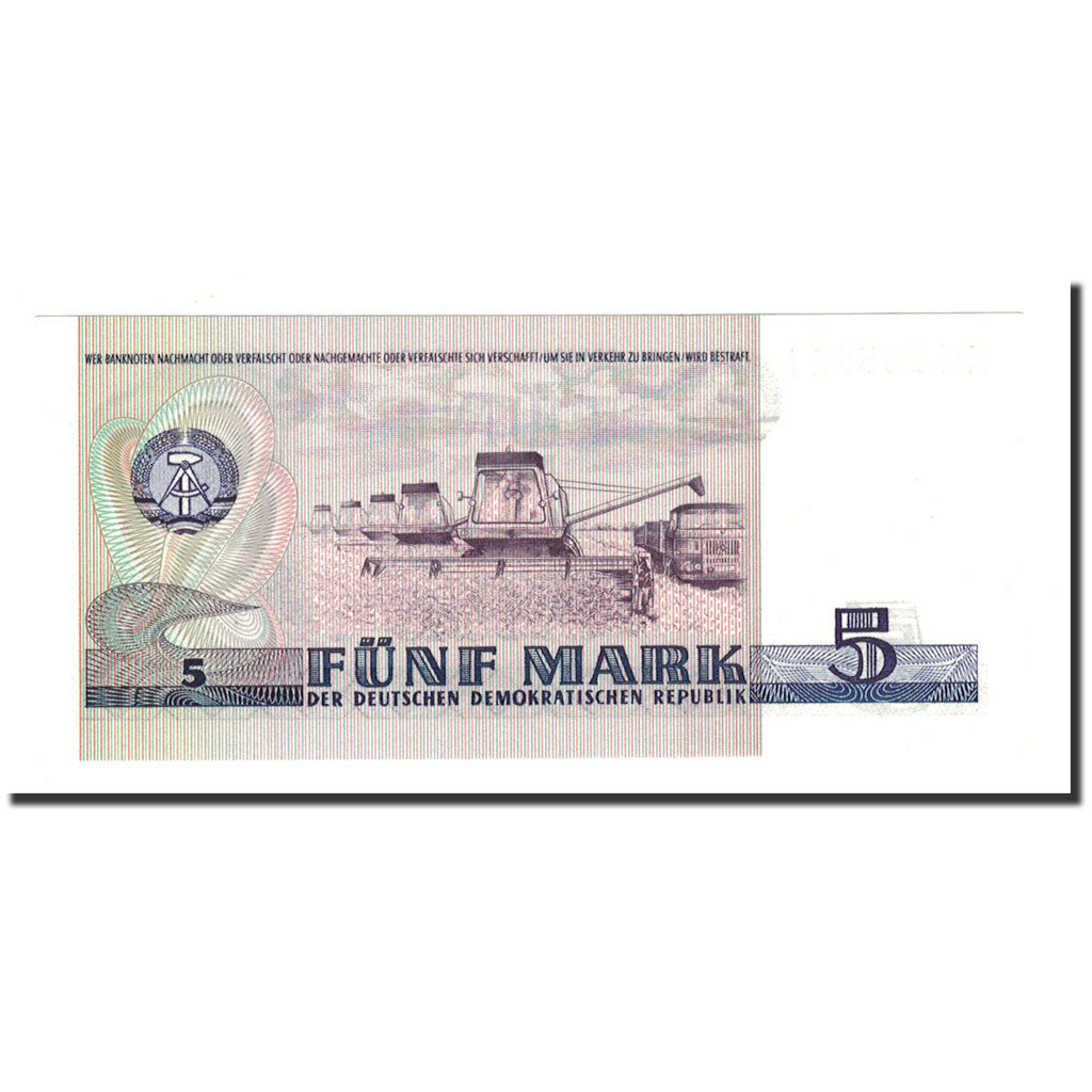 Banknote, Germany - Democratic Republic, 5 Mark, 1975, KM:27A, UNC(65-70)