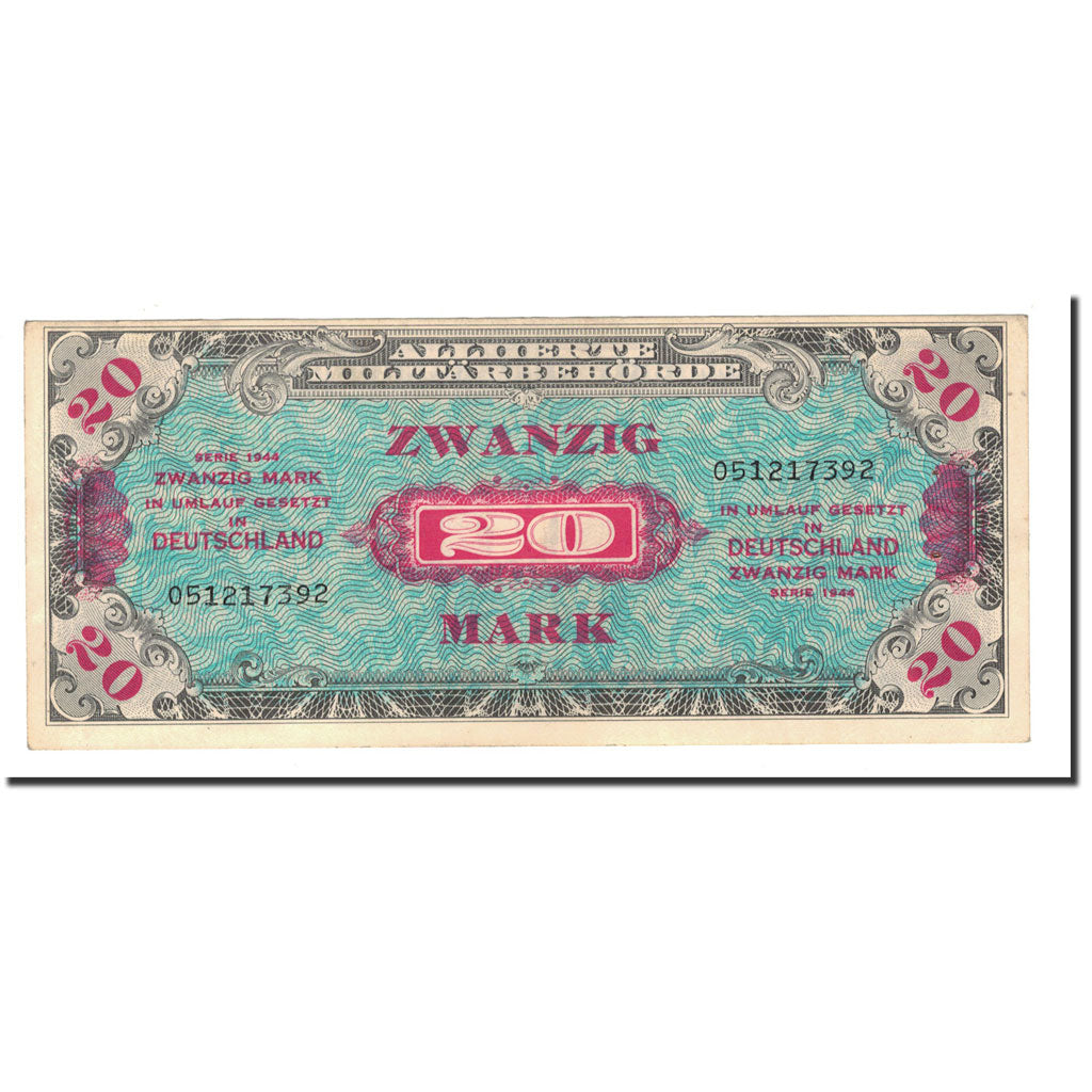 Banknote, Germany, 20 Mark, 1944, KM:195d, AU(55-58)