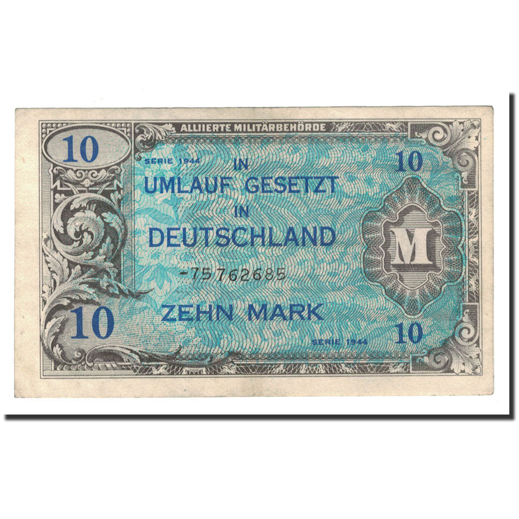 Banknote, Germany, 10 Mark, 1944, KM:194d, AU(50-53)