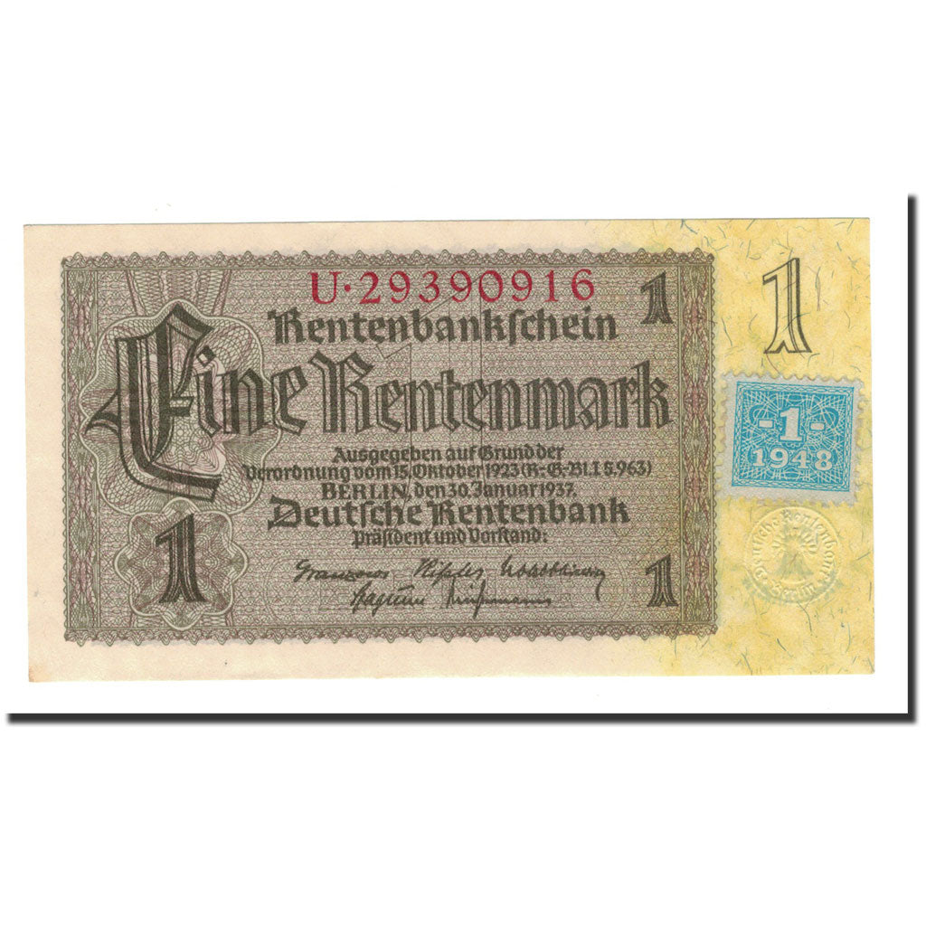 Banknote, Germany - Democratic Republic, 1 Deutsche Mark, 1948, KM:1, UNC(65-70)