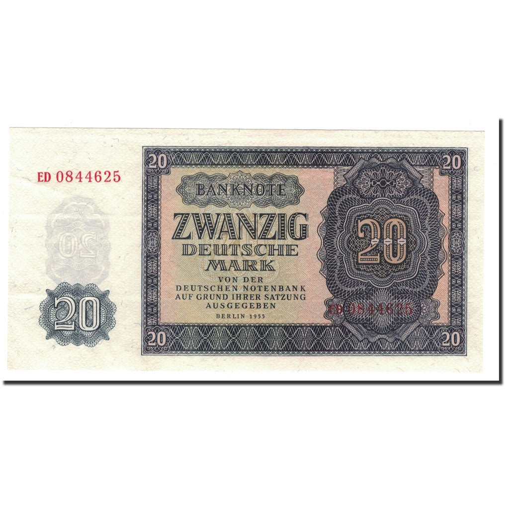 Banknote, Germany - Democratic Republic, 20 Deutsche Mark, 1955, KM:19a