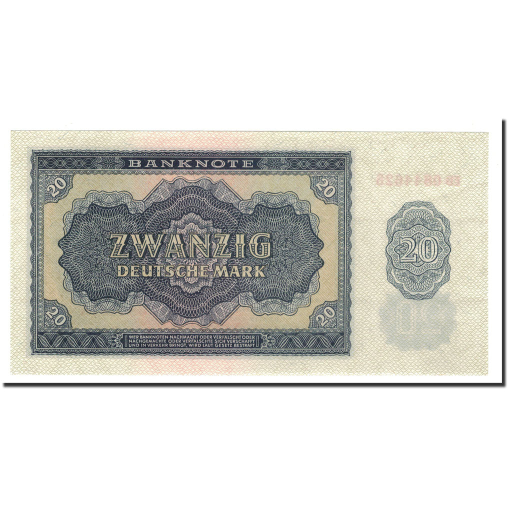 Banknote, Germany - Democratic Republic, 20 Deutsche Mark, 1955, KM:19a
