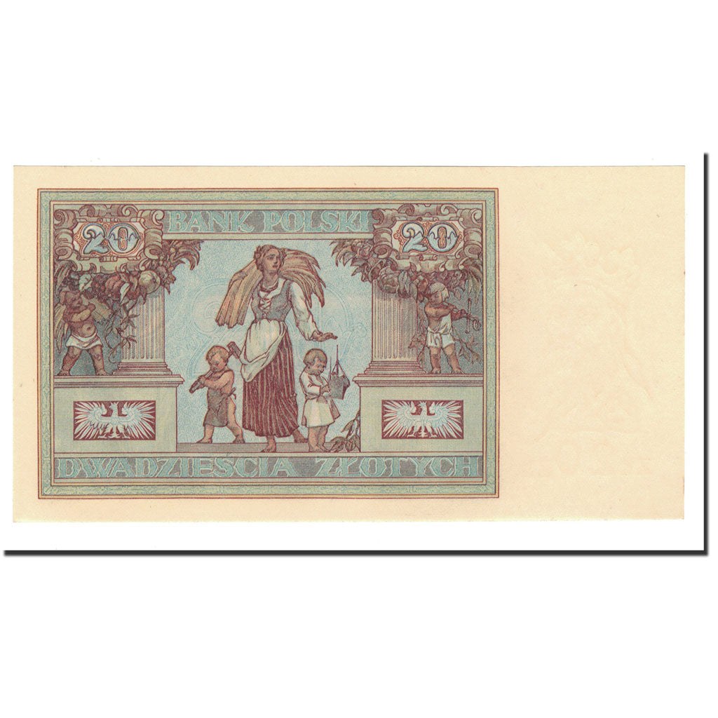 Poland, 20 Zlotych, 1931, 1931-06-20, KM:73, UNC(65-70)