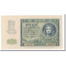 Banknote, Poland, 5 Zlotych, 1941, 1941-08-01, KM:101, UNC(64)