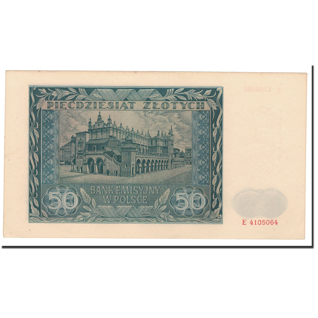 Banknote, Poland, 50 Zlotych, 1941, 1941-08-01, KM:102, UNC(64)