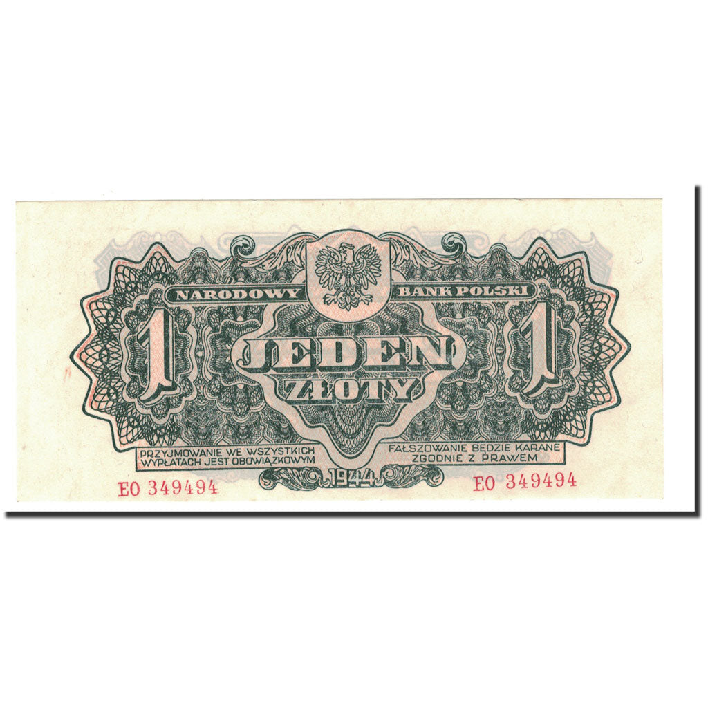 Polonia, 1 Zloty, 1944, KM:105a, SPL+