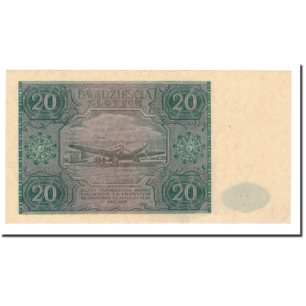 Polonia, 20 Zlotych, 1946, KM:127, 1946-05-15, FDS